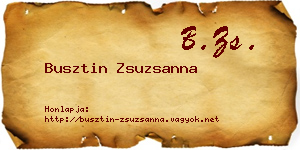 Busztin Zsuzsanna névjegykártya